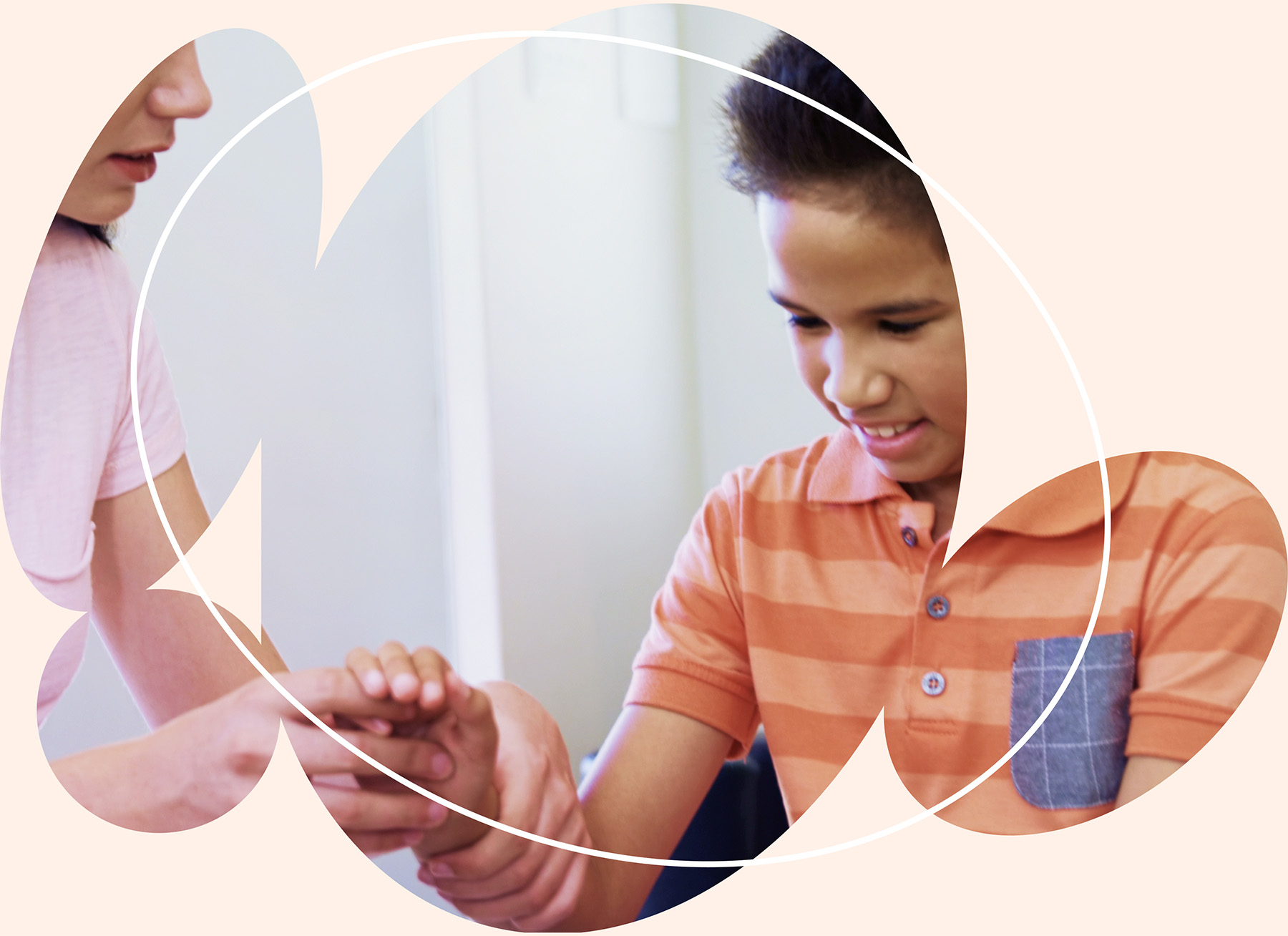 Therapist supporting child with fine motor skill development and hand strength during pediatric occupational therapy in Orlando